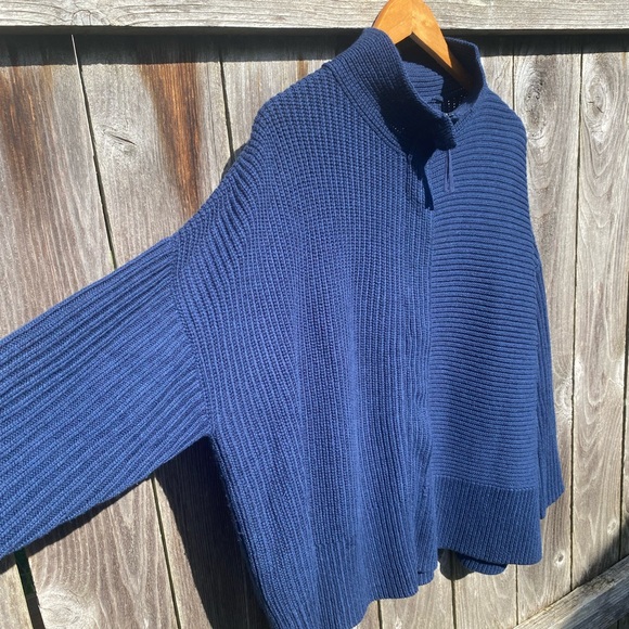 Poetry Blue organic wool/cotton cardigan size 18 - Picture 3 of 7